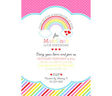 Rainbow Loom Birthday Party Printable Invitation